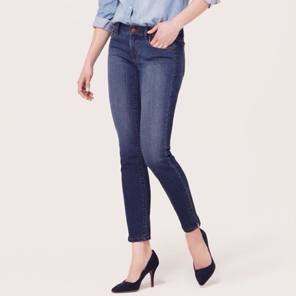 nwt | ann taylor loft modern skinny ankle zip jean